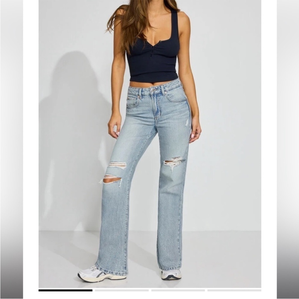 Garage Denim Distressed 90s Straight Leg Size 0/24